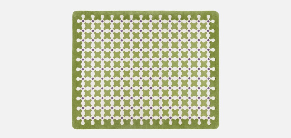 Criss Cross Rug - Green