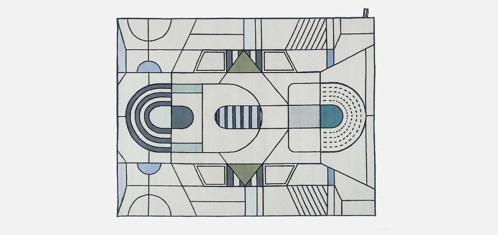 Flatlandia Pitagora Outline Rug