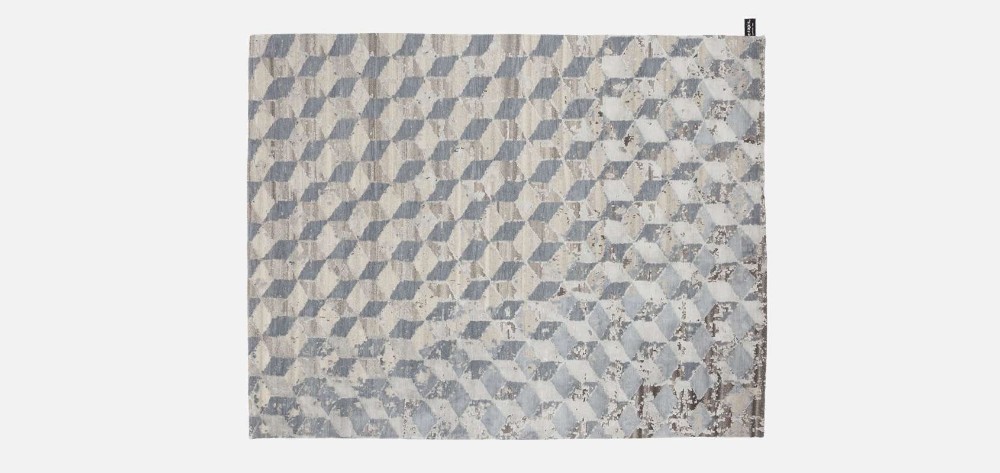 Infini Stucco Soie Rug - Ice