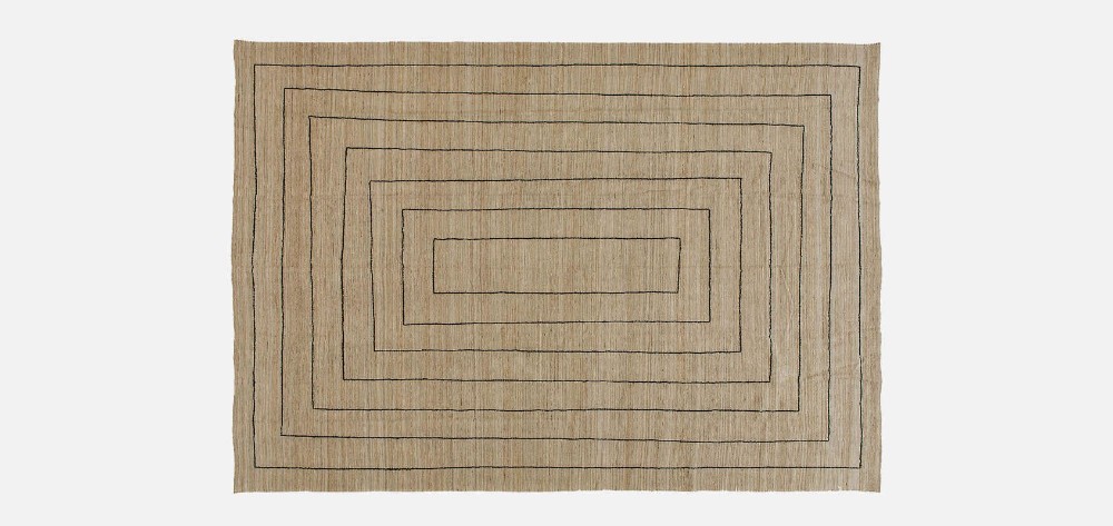 Plaid Rug - Cornflower