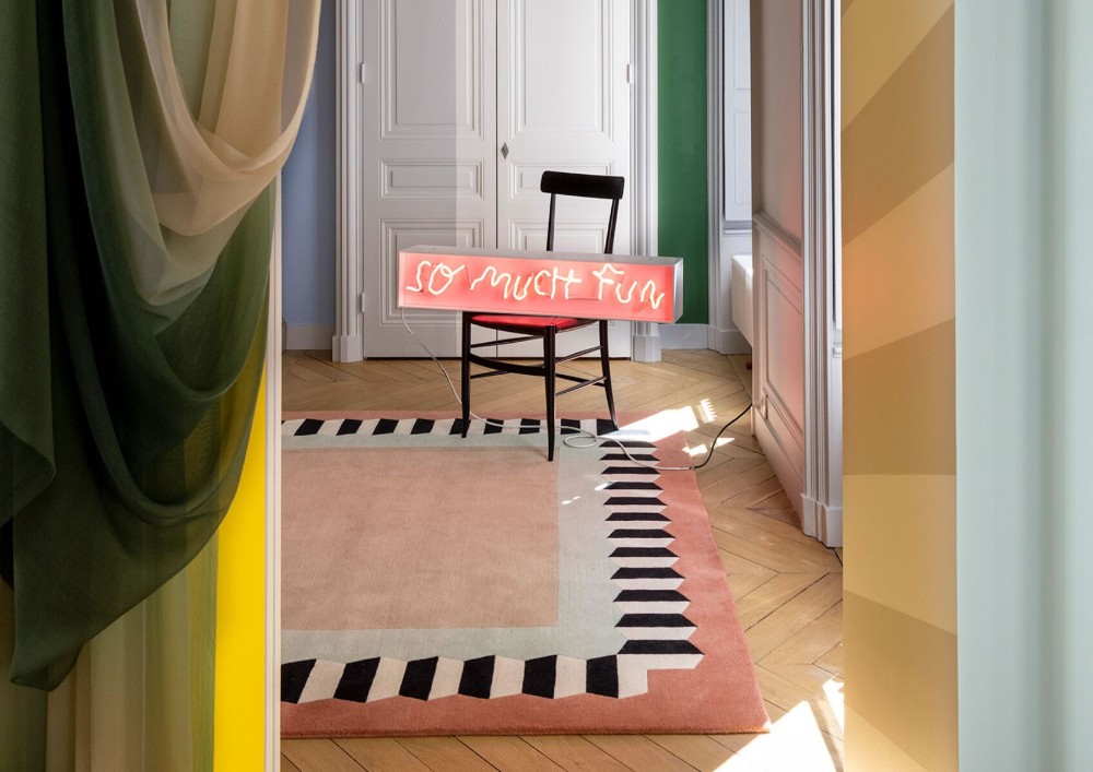 So Much Fun - Plein Cadre Hexagone Rug - Vert Pop