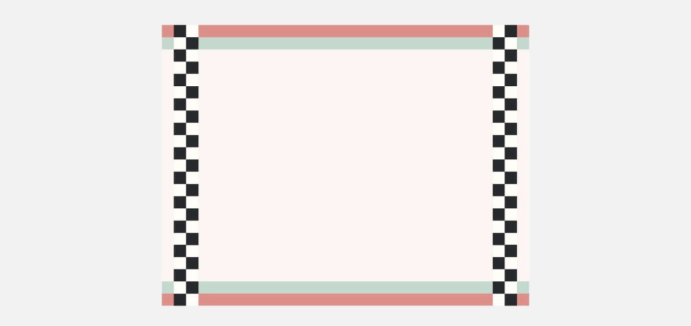 So Much Fun - Strict Rayures Carré Rug - Classic Rose