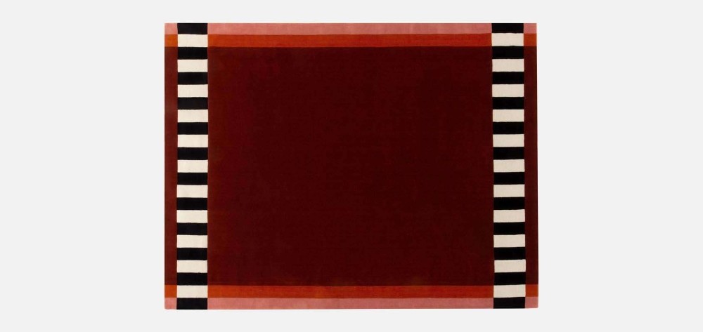 So Much Fun - Strict Rayures Rectangle Rug - Rouille