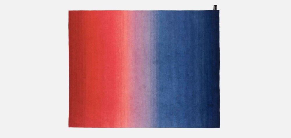 Tye 'n' Dye Bi-colour Rug - Red Indigo