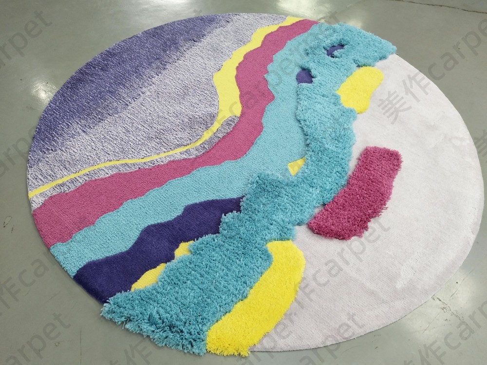 Designer round rug