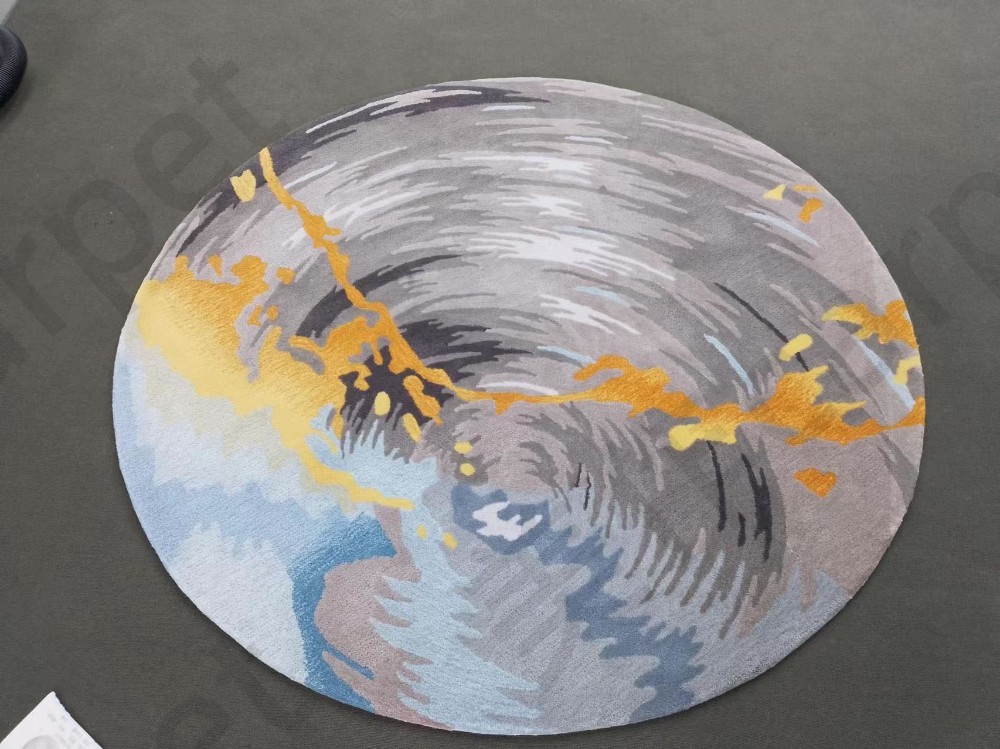 Designer round rug