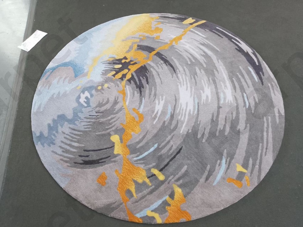 Designer round rug
