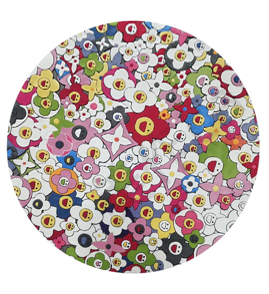 Designer round rug