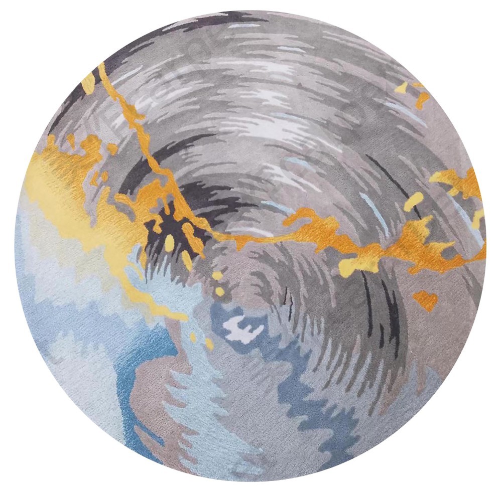 Designer round rug