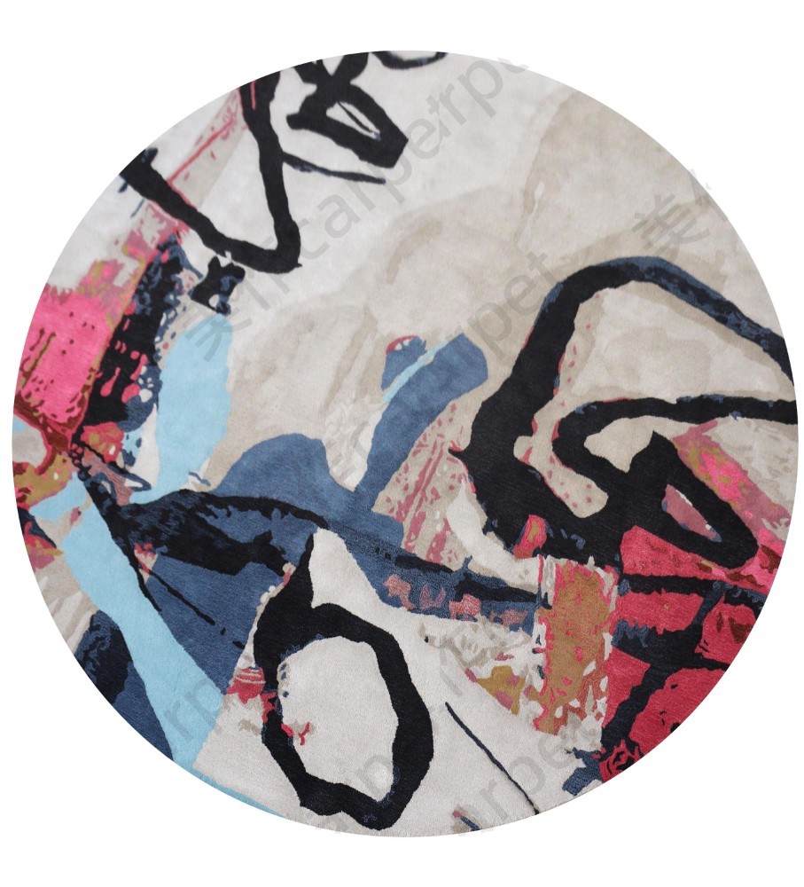 Designer round rug