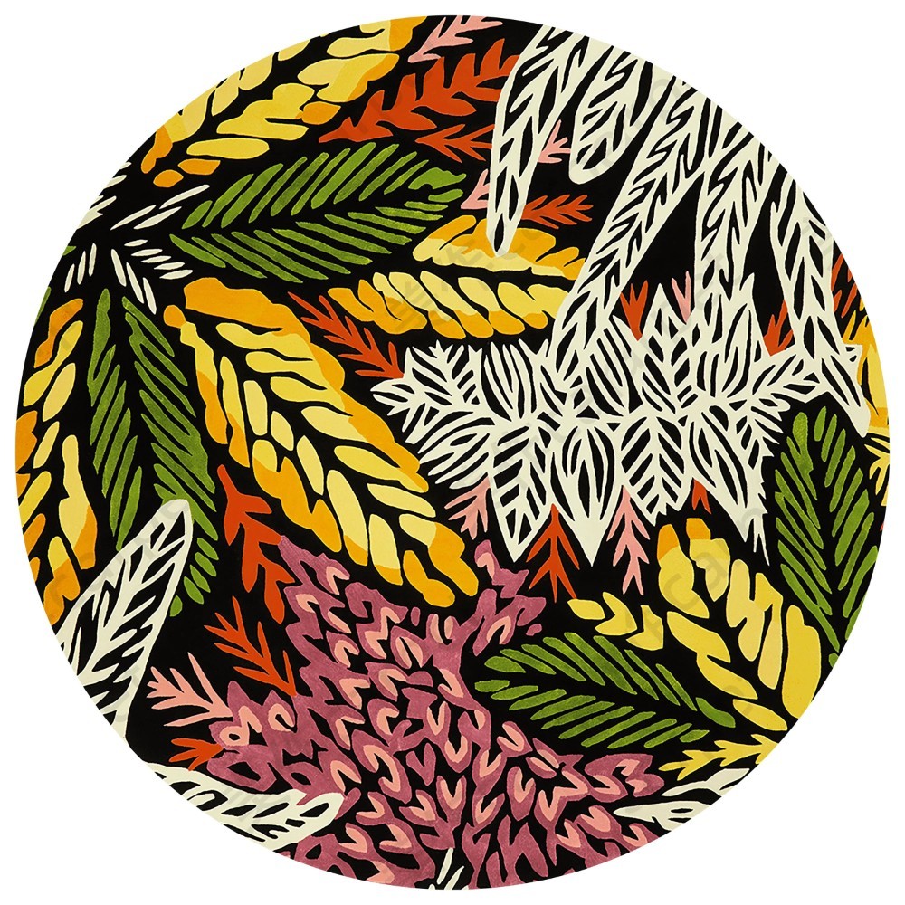 Designer round rug