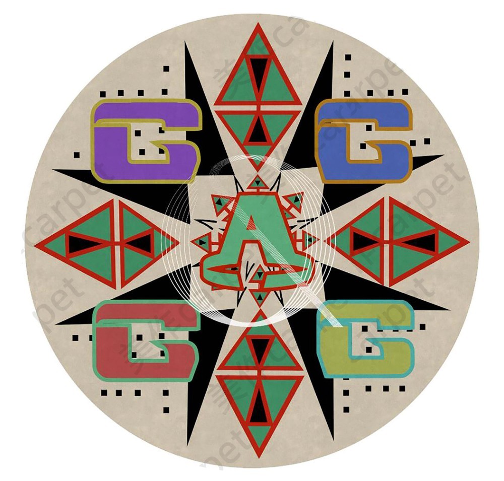 Designer round rug