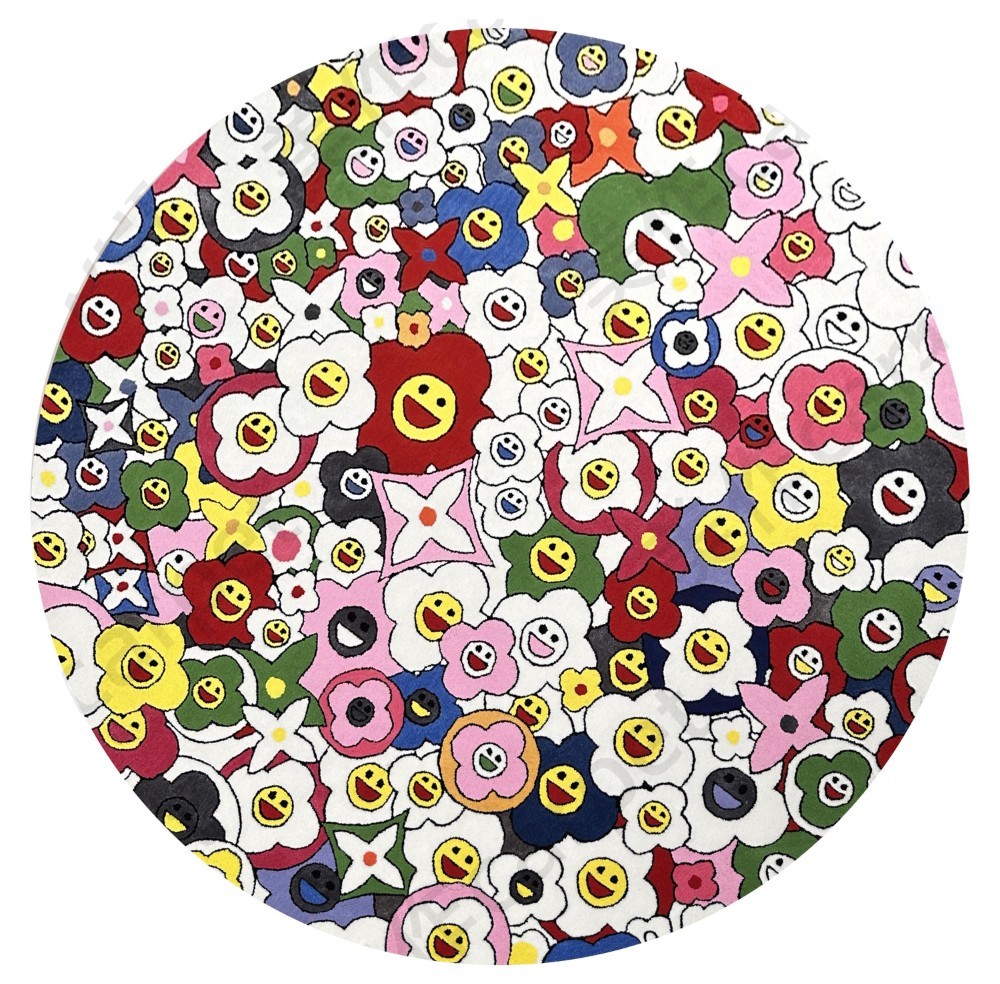 Designer round rug