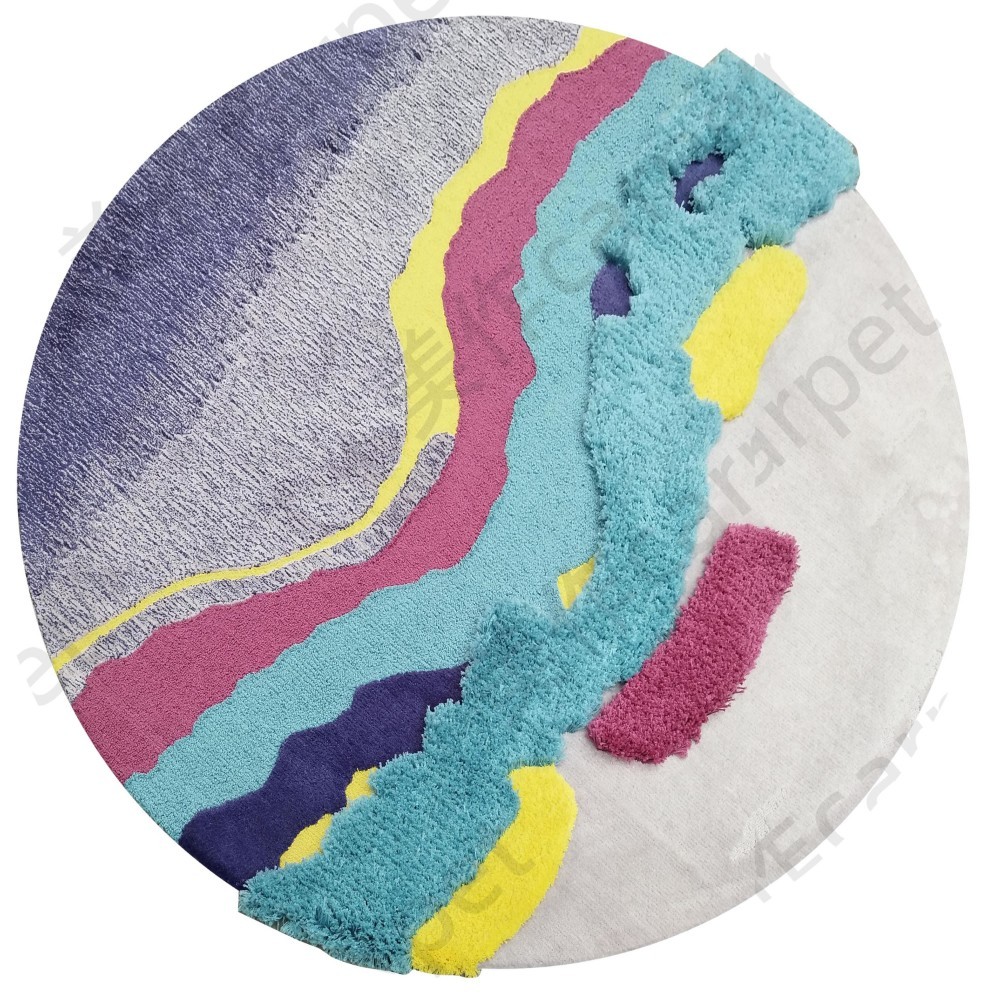 Designer round rug