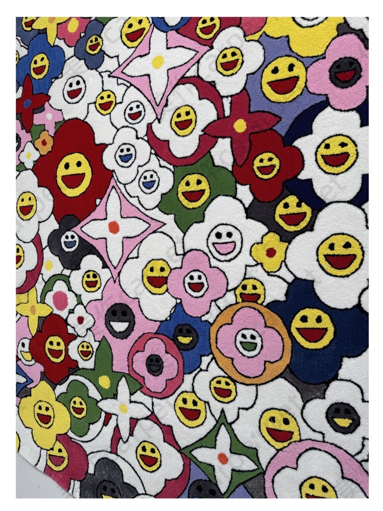 Designer round rug