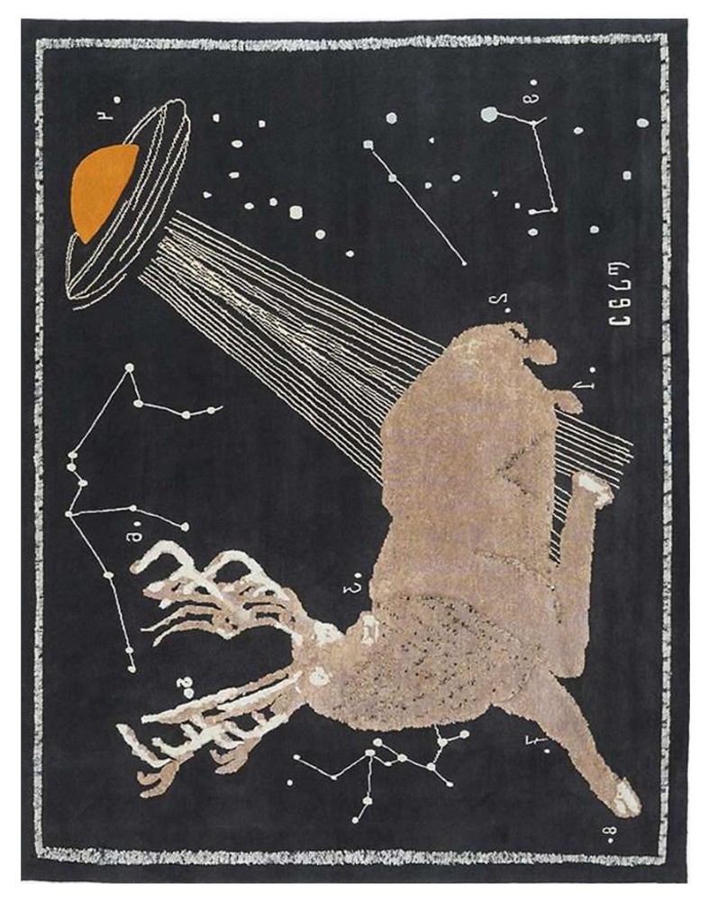 Deer at Night Rug