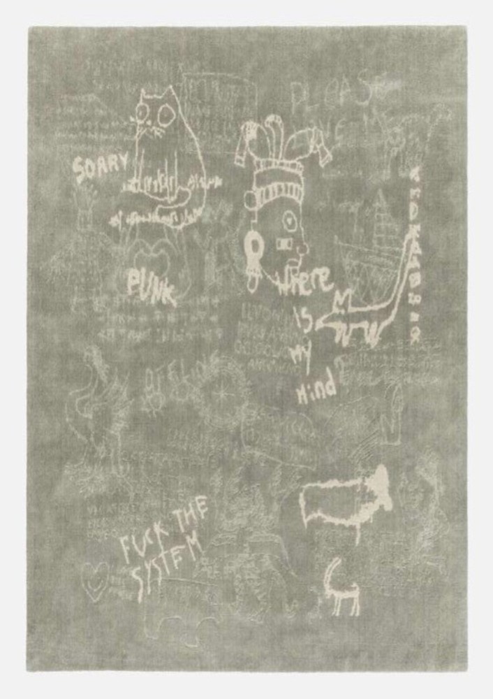 Hypercode Square Rug - Lichen