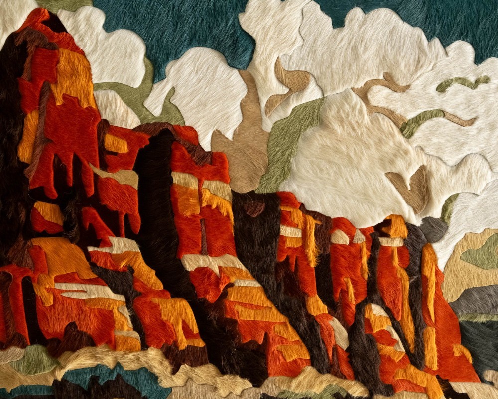 Cowhide carpet